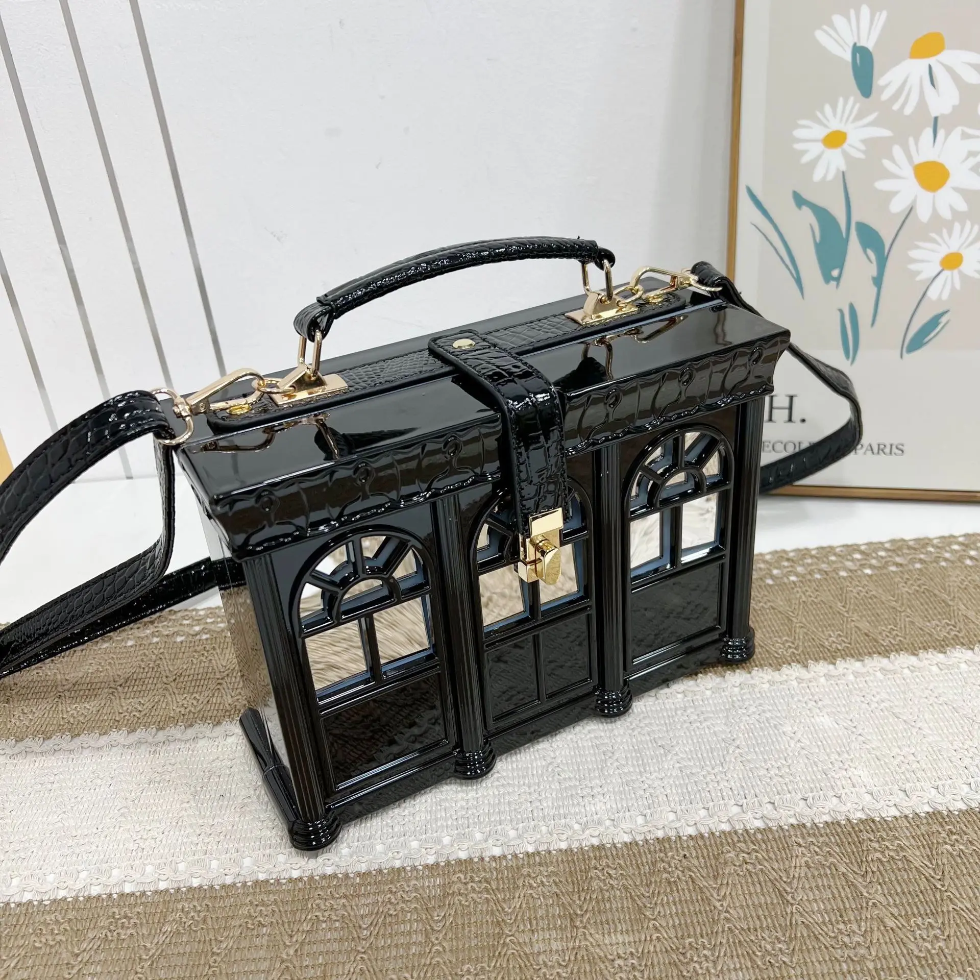 

House Shaped Clutch Box Shoulder Bag Women Purses And Handbags Luxury Designer Crossbody Bag Elegant Evening Top Handle Bags