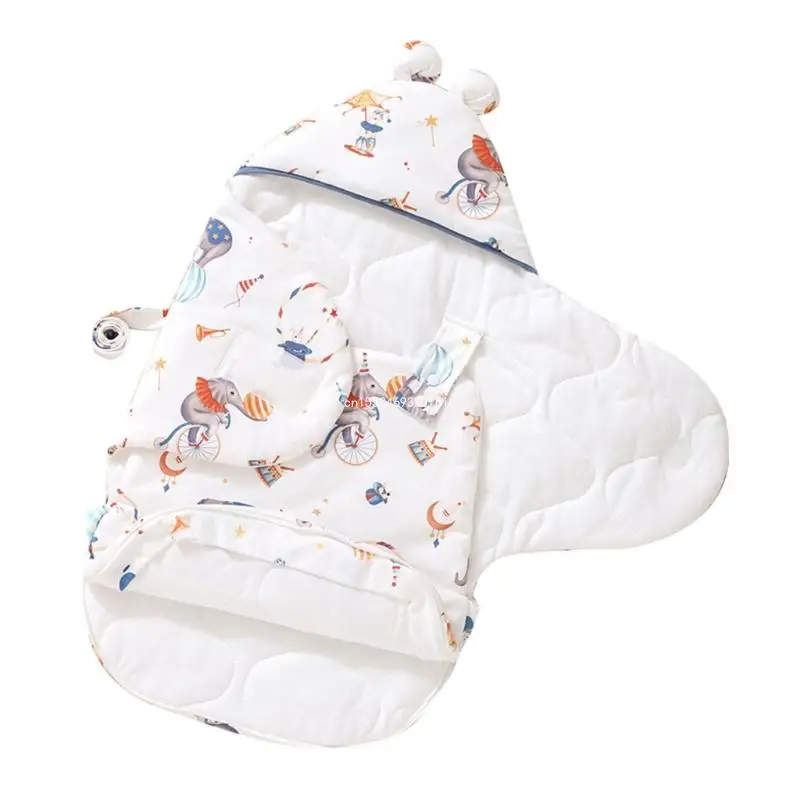 

Baby Swaddles Wrap Snuggly Sleeping Bag Cotton Blanket for Infants Boys Girls