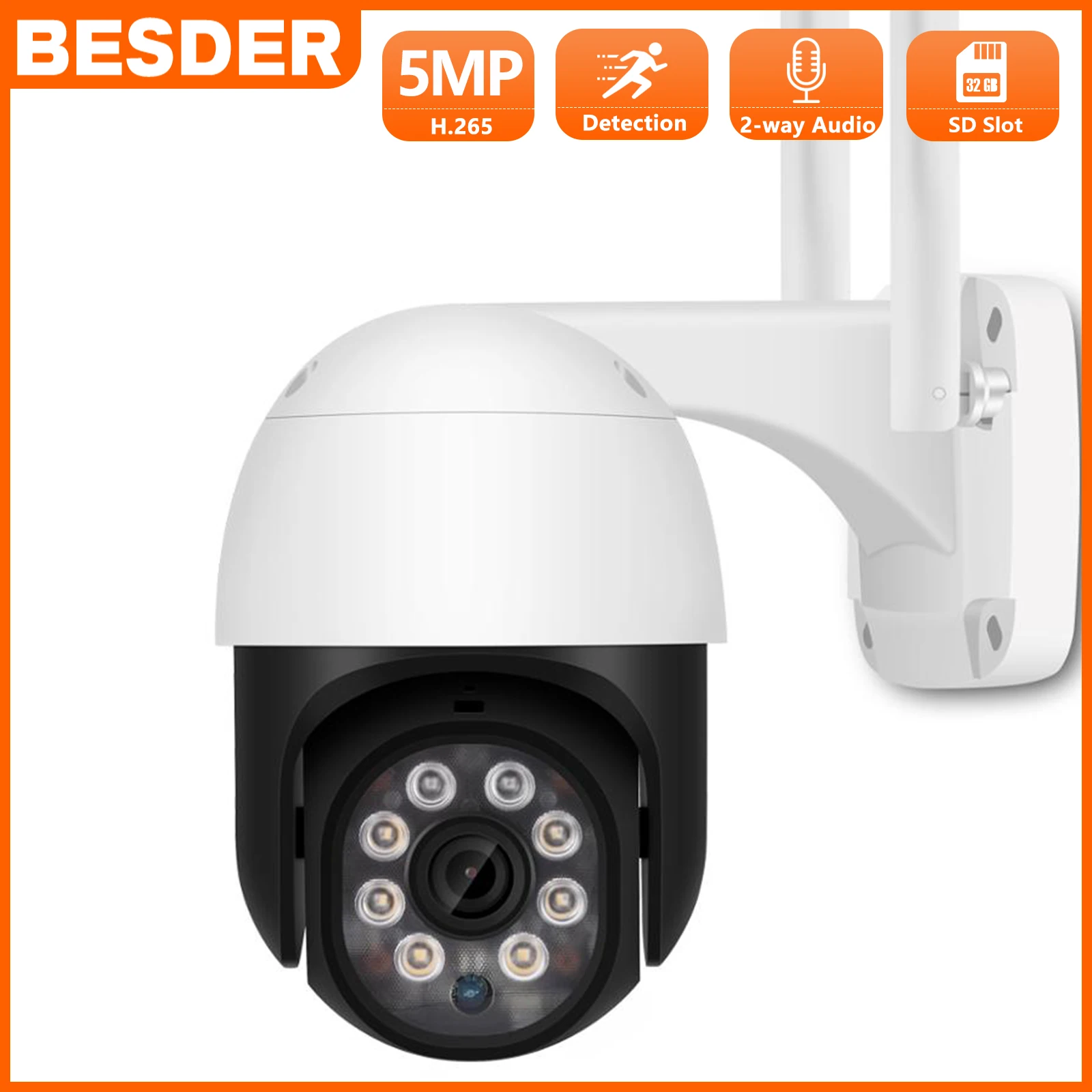

UHD 5MP 3MP PTZ IP Camera WiFi Ai Human Detect Auto Tracking Color Night Vision 2MP Wireless Outdoor Video Surveillance Camera