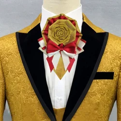 Vintage Bow Tie Badge Korean British Suit Shirts Collar Flower Pins Handmade Original Design Jewelry Lolita Clothing Accessories