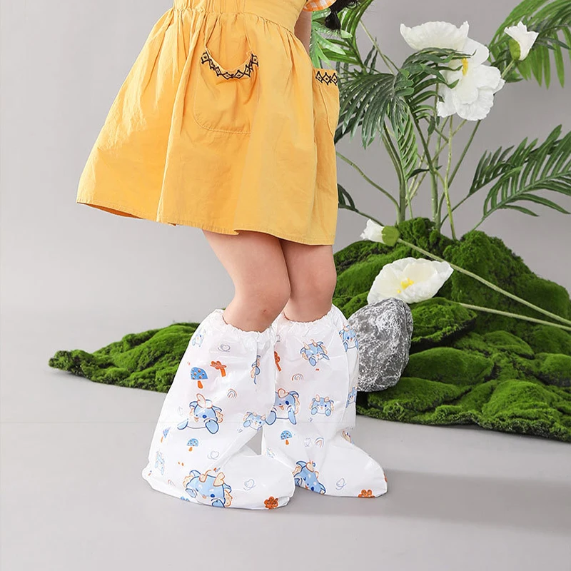 Portable Children Rain Boot Shoe Cover Kids Disposable Shoe Covers