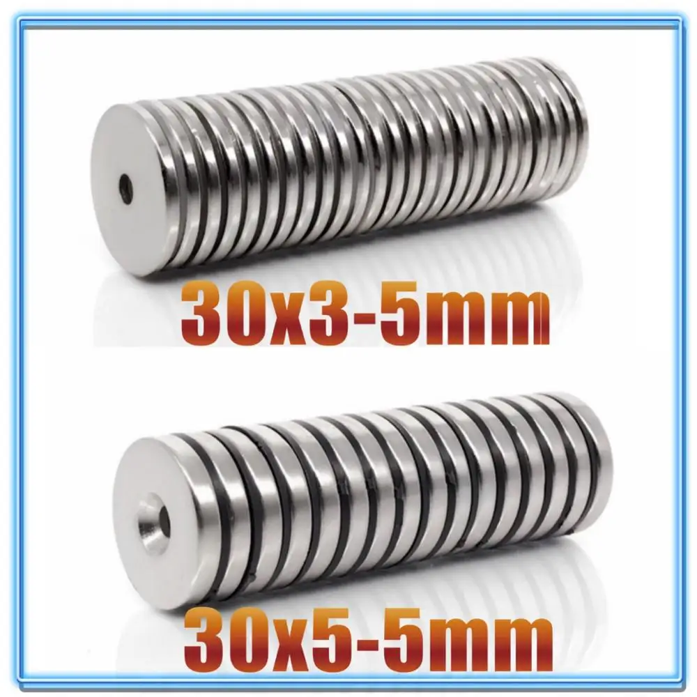 5/10/50/100pcs N42 Super Strong Round Neodymium Countersunk Ring