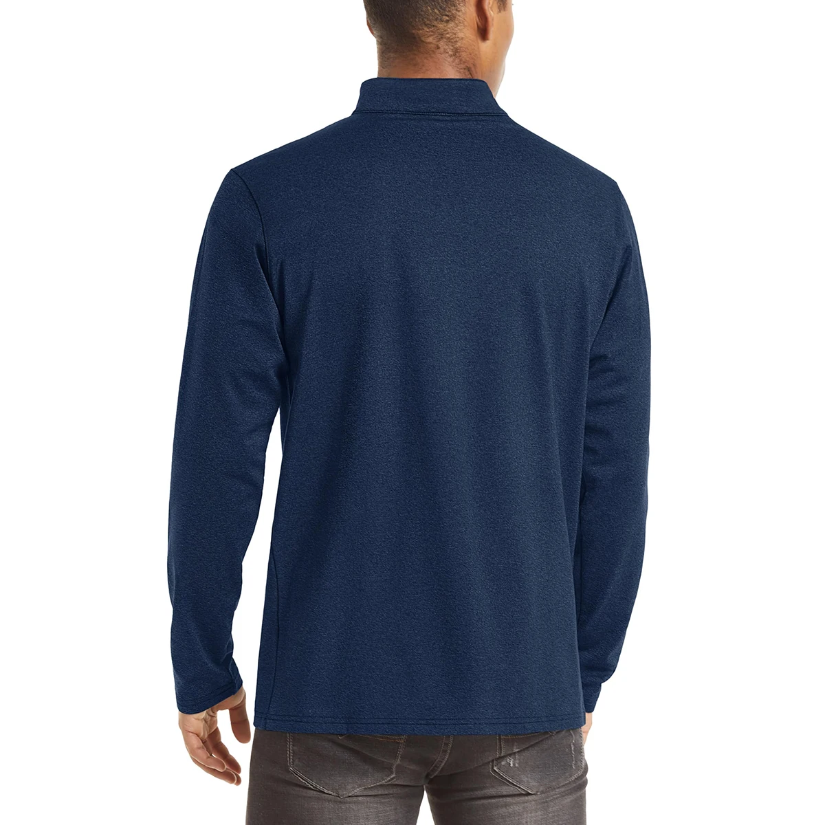 TACVASEN Frühling/Herbst Thermo Sport Pullover männer 1/4 Zipper Tops Atmungsaktive Gym Lauf T-shirt Pullover Männlich Activewear – Detail 32