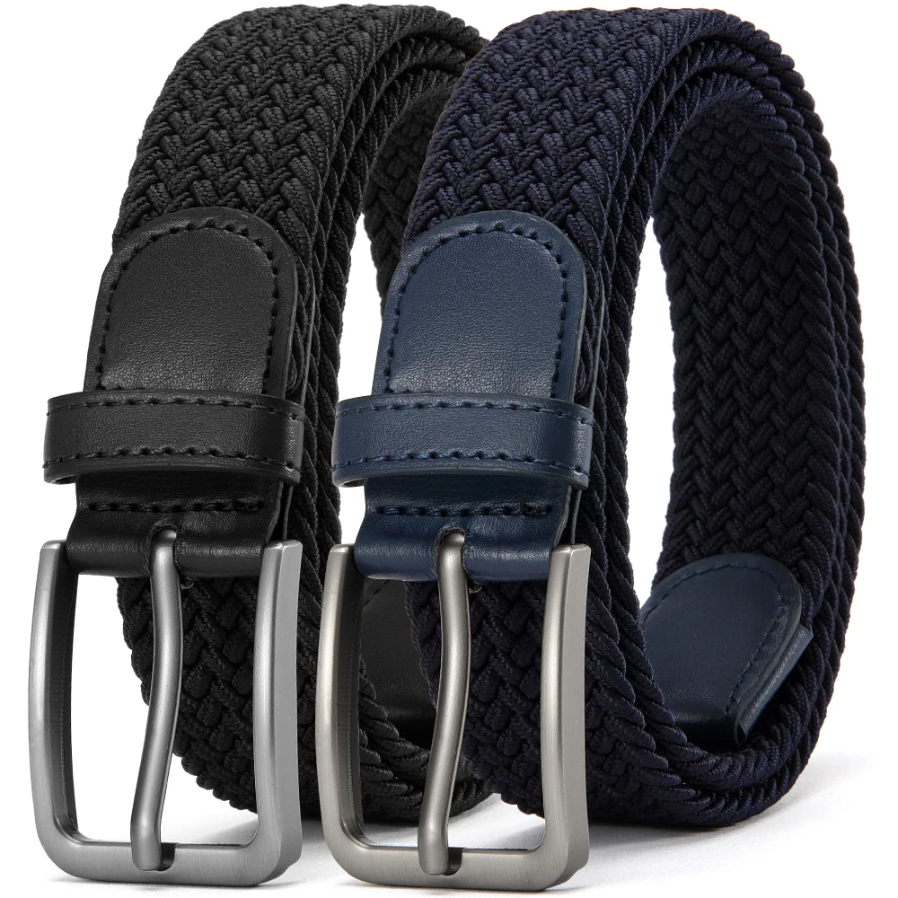 Outdoor Canvas Men's Belt Casual Knitted Pin Buckle Men Belts Universal Elastic Luxury Designer Woven Waistband for Women Jeans canvas belts