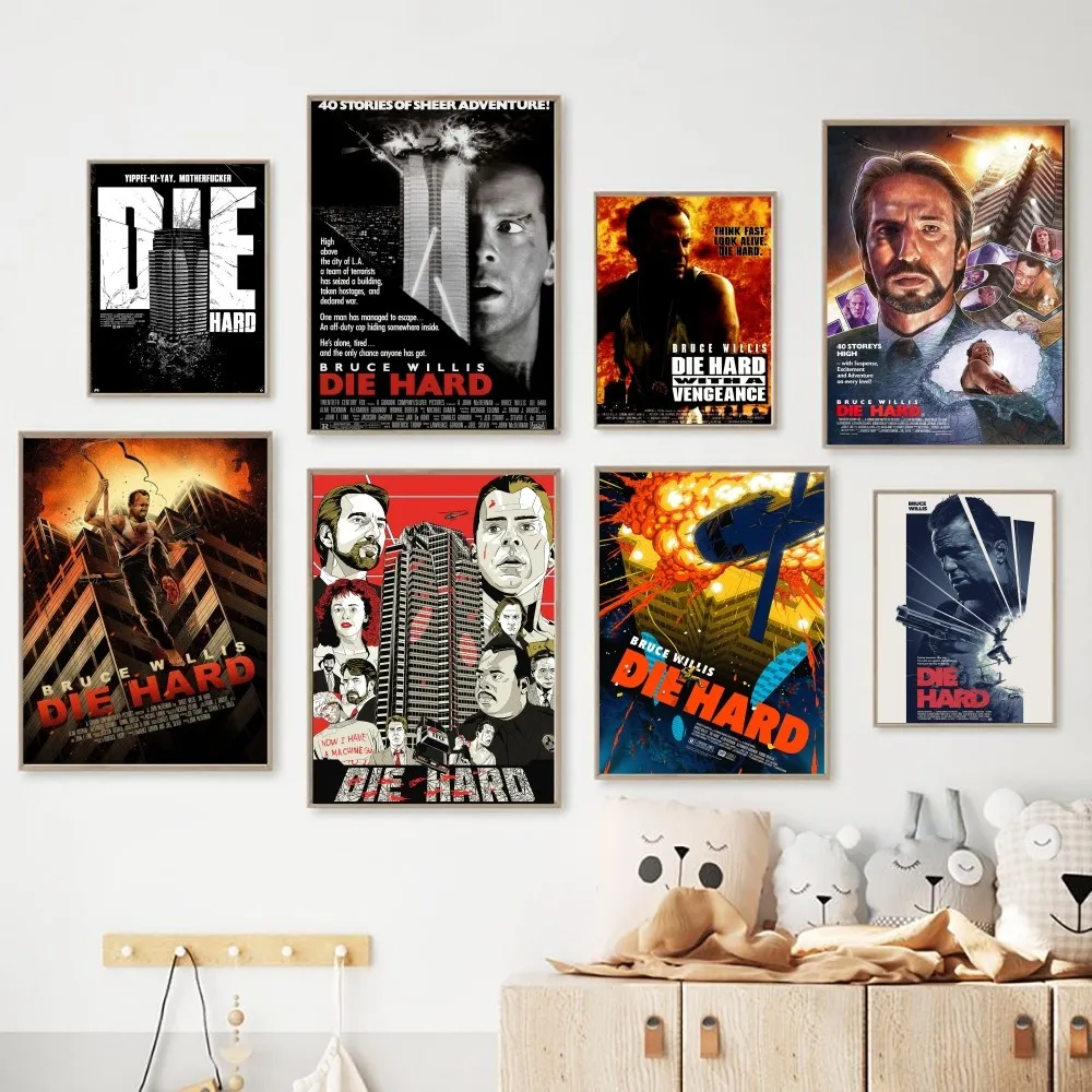 

Movie Die Hard Poster Posters Kraft Paper Vintage Poster Wall Art Painting Study Aesthetic Art Small Size wall stickers