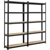 2PCS Storage Shelves 5 Tier Adjustable Metal Shelving Unit Utility Shelves Garage Storage Racks 2