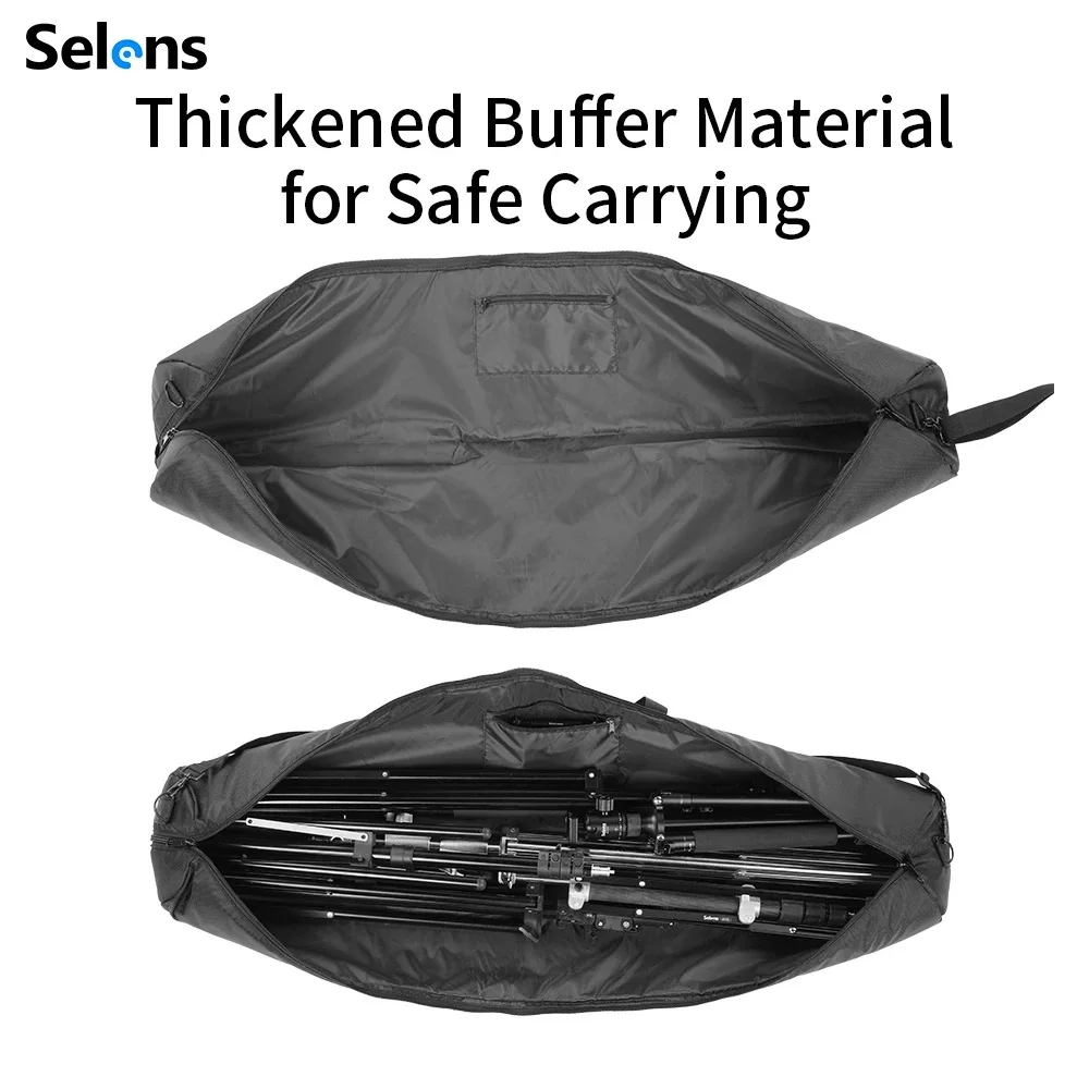 Selens Portable Black 70-125cm light stand tripod monopod camera case portable Monocular Telescope Rod Bag cloth photo bag
