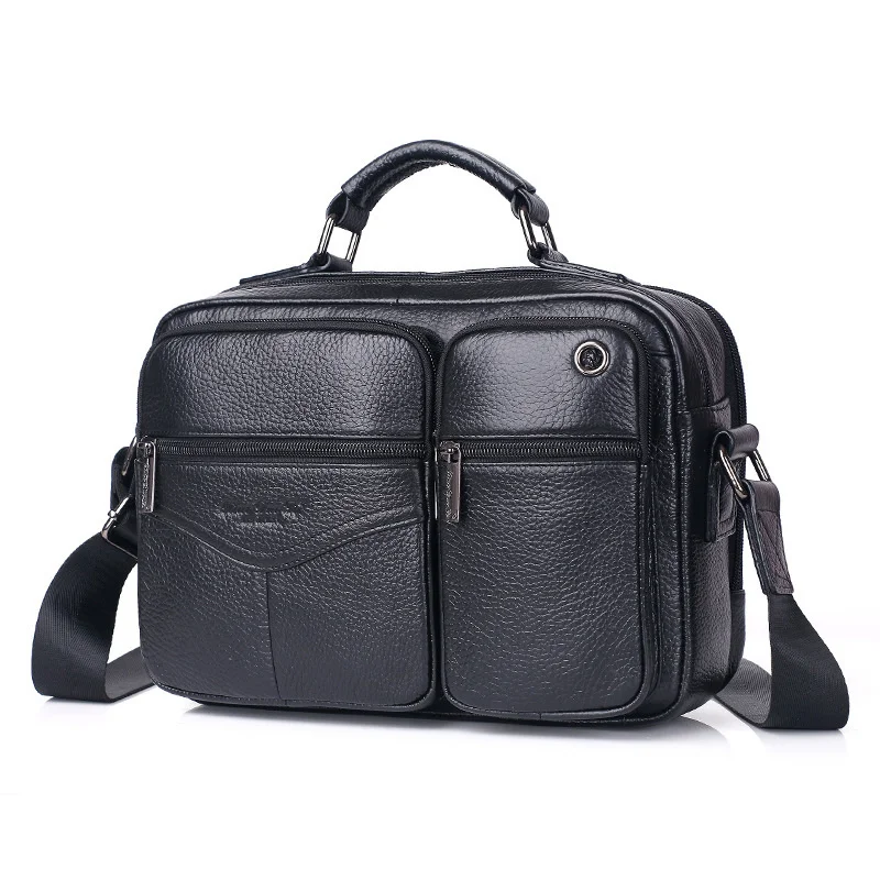 

Natural Skin Messenger Cross Body Bags For Men Designer Business Male Genuine Leather Single Shoulder Handbag Tote Bag