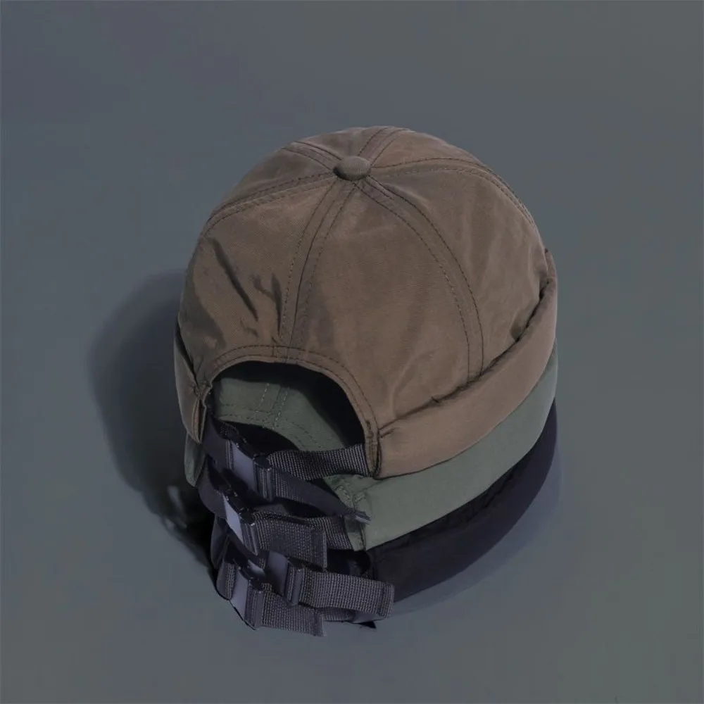 

Quick Dry Brimless Hat Quality Solid Color Skullcap Retro Hat Unisex Breathable Beanie Cap Men
