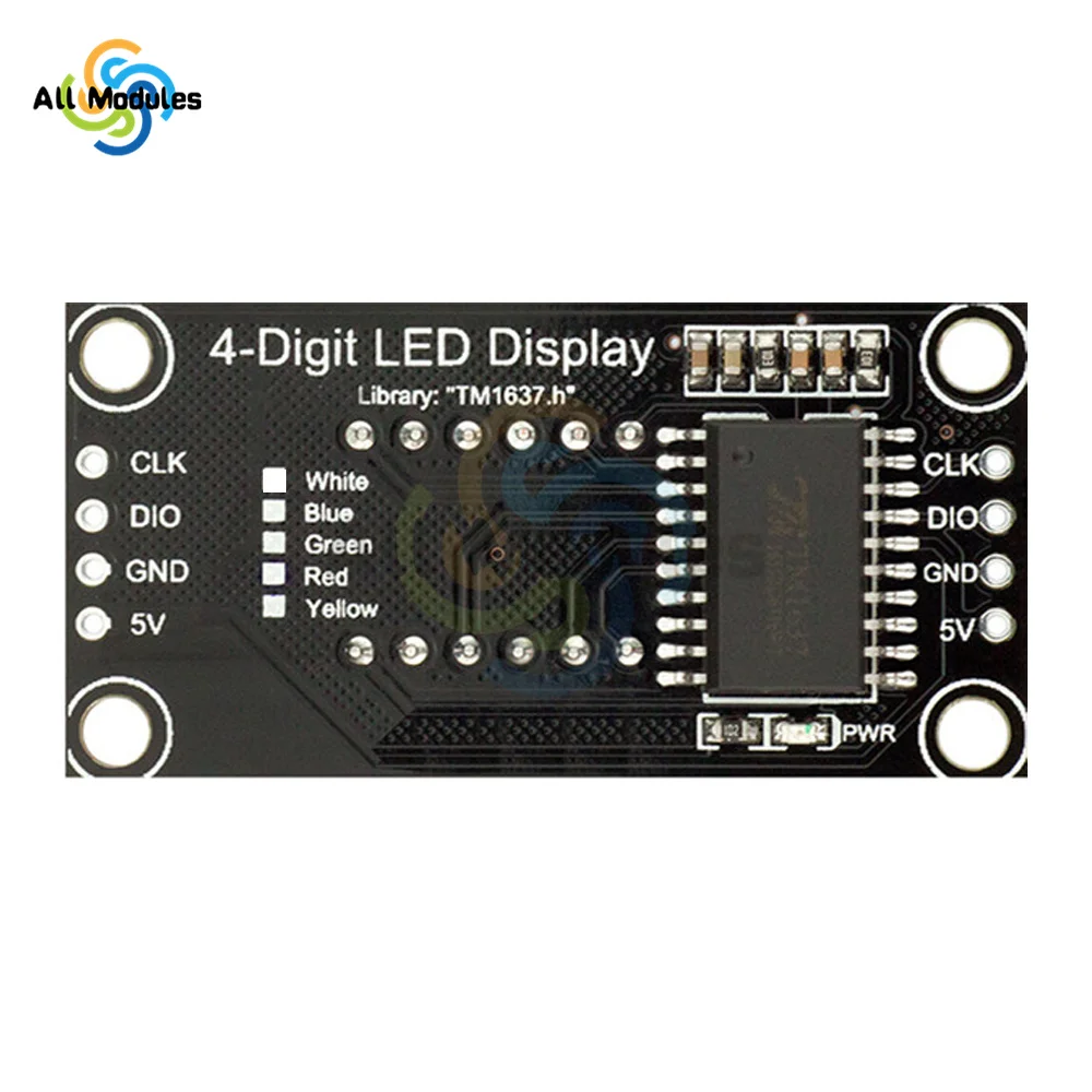Display LED TM1637 - 6 Cifre A 7 Segmenti Con Decimali, Luce Bianca Per Circuiti - Foto 2
