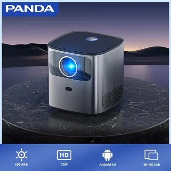 PANDA FP02 4K 지지대 미니 휴대용 프로젝터, 자동 키스톤 자동 초점 스마트 네이티브 720P 안드로이드 홈 시어터, 저지연 게임