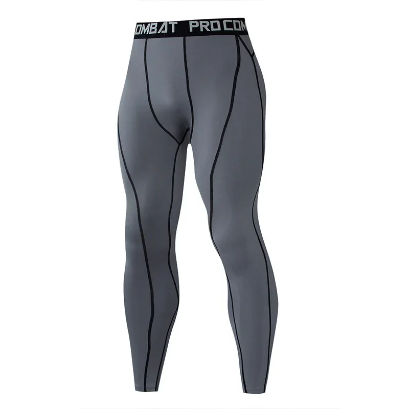 Gris - Leggings deportivos para hombre
