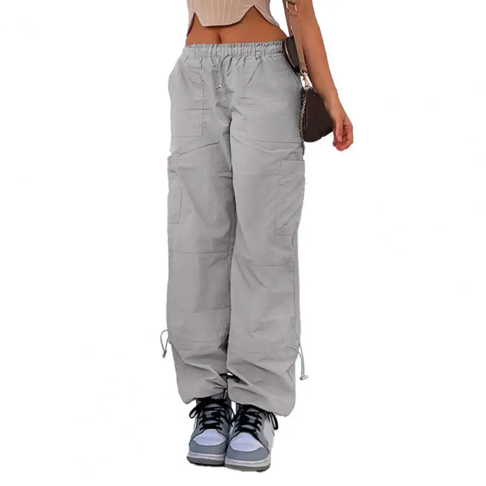 

Women Cargo Pants with Multiple Pockets Quick Drying Breathable High Waist Loose-fitting Long Baggy Pants Streetwear for Girl