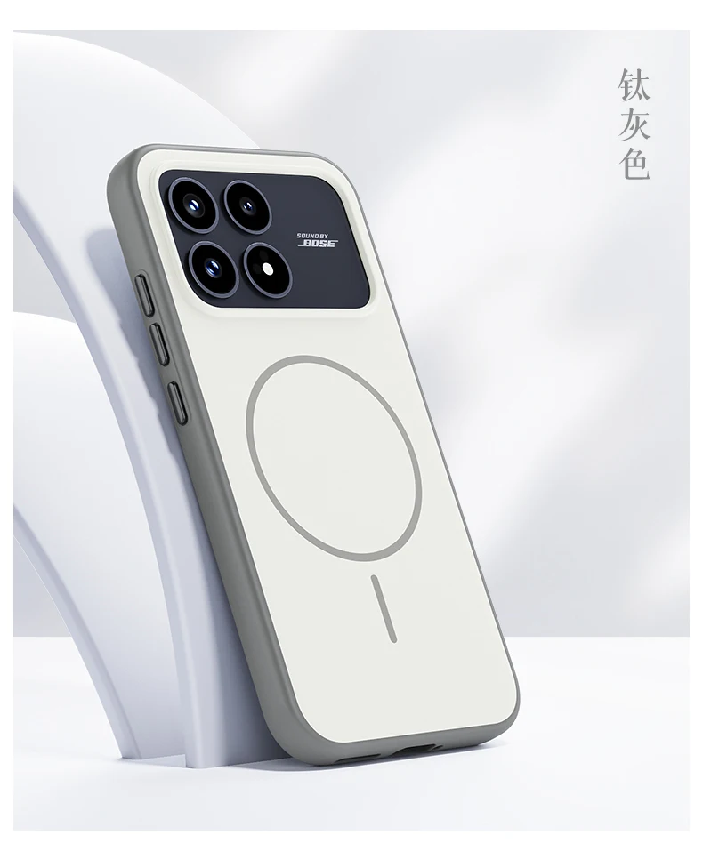 Enhanced Protective Hard Silicone Case with Magnetic Wireless Charging Capability