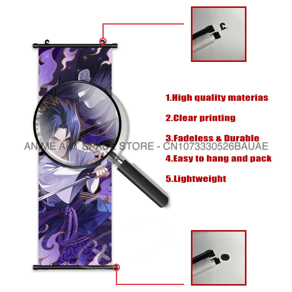 Naruto Hanging Painting Home Decor Kawaki Canvas Anime Poster Hot Blooded Cartoon Jiraiya Wall Art Orochimaru Scrolls Picture