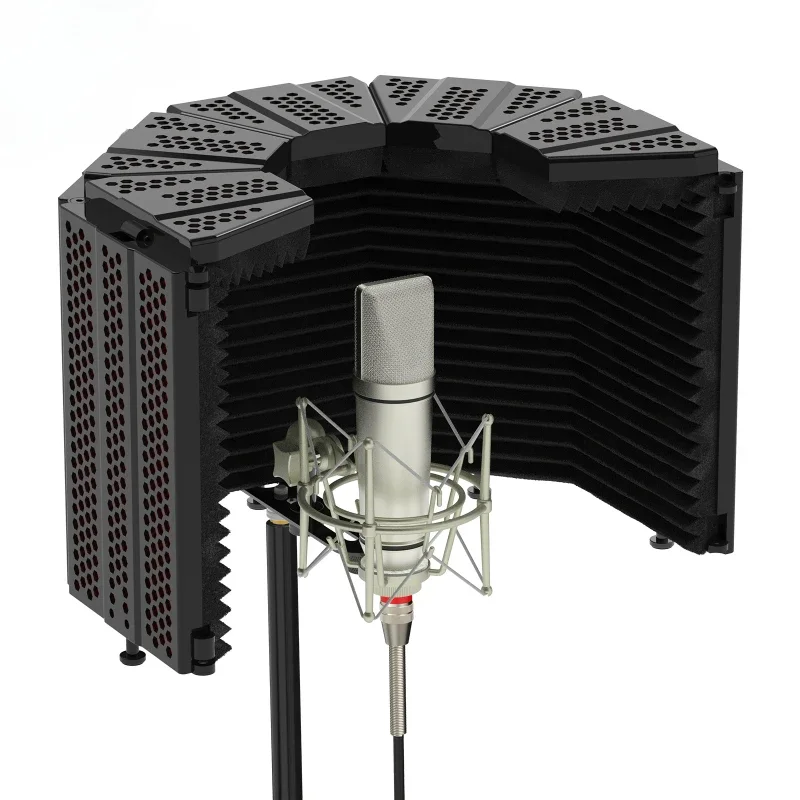 

Microphone Recording filter Microphone foldable vocal booth Microphone Isolation shield studio equipment