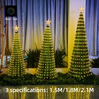 WS2812B choinki wykaszarki światła Multicolor Fairy gwiazda LED String wodospad Xmas APP Bluetooth Home Yard świąteczne dekoracje DC5V 4
