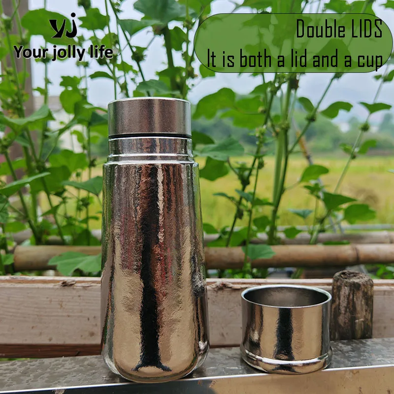400ml Conical Pure Titanium Thermos Cup With Filter And Magnetic Cap,Double-layer Vacuum Flasks,Gift,Outdoor Health Water Bottle view 2