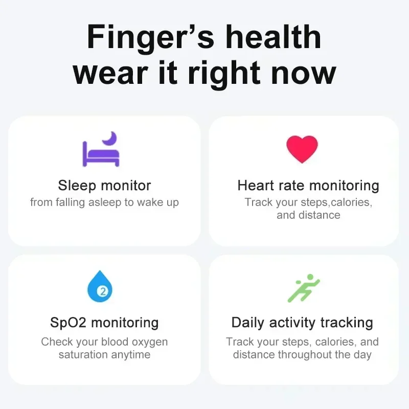 Smart Ring for Xiaomi Men Women Military Grade Titanium Steel Shell Health Monitoring IP68 & 3ATM Waterproof Multi-sport Modes 6