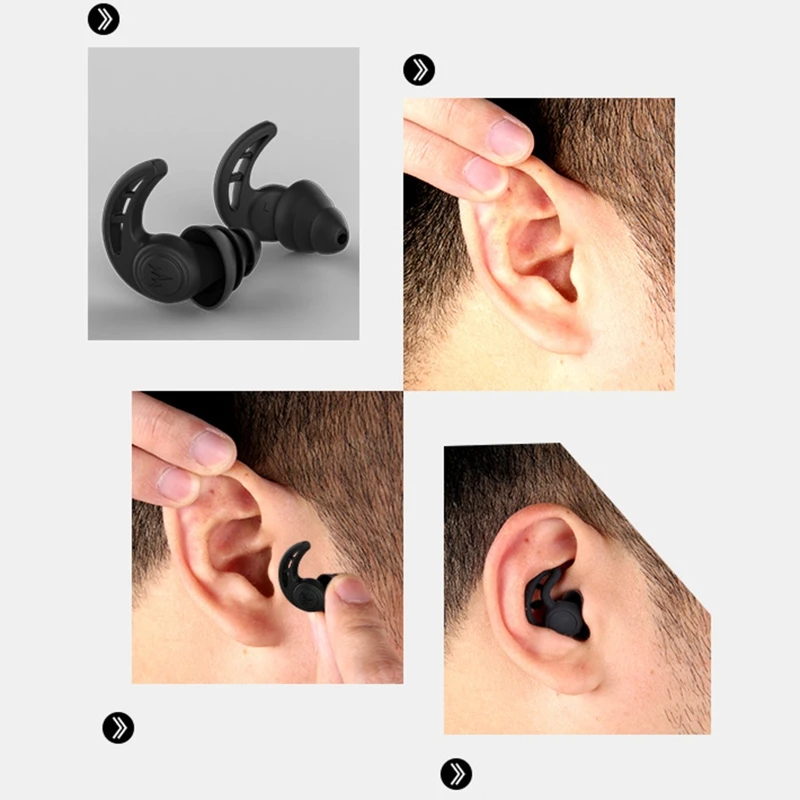 5 Paia Tappi per le Orecchie in Silicone Riutilizzabili, per Dormire, Russare, Studiare, Viaggiare, Nuoto Giallo