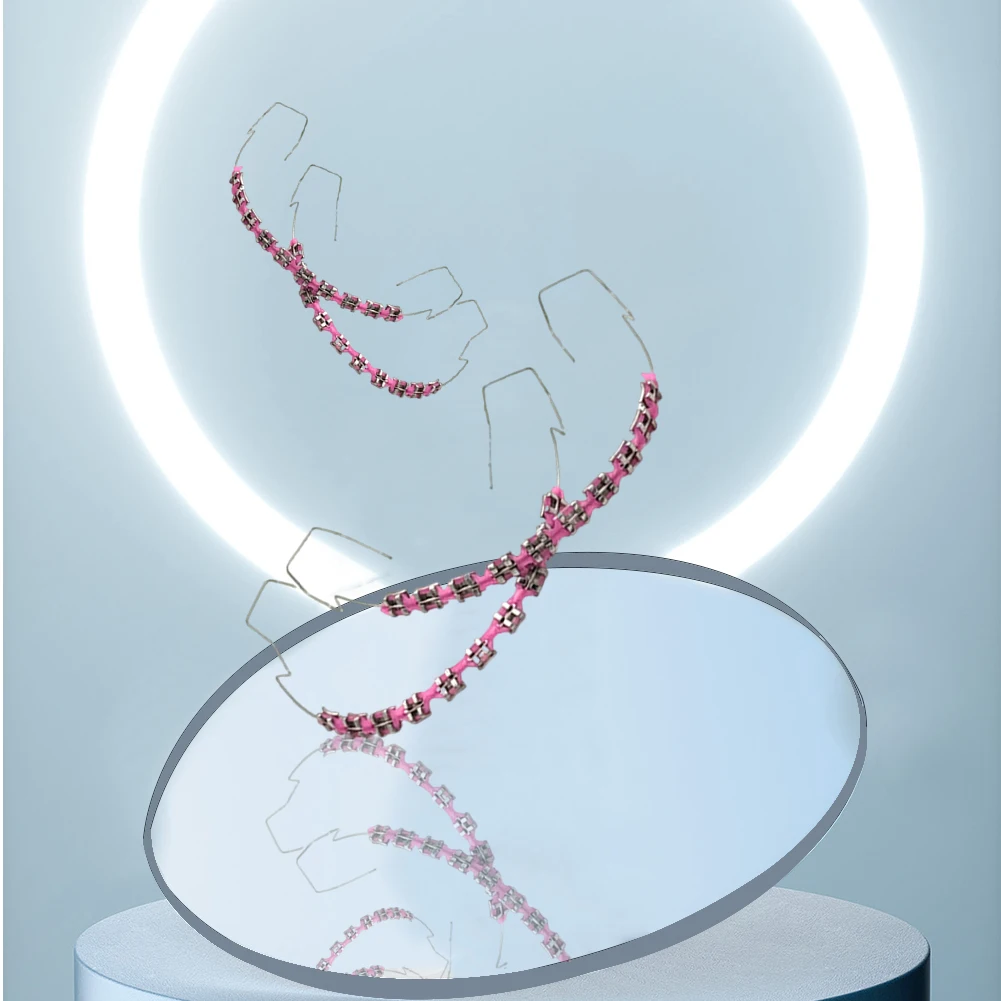 2pcs Temporary Tooth Decoration With Metal Wires Multicolour Metal Bracket Orthodontic Ligature Ties Dentist Material