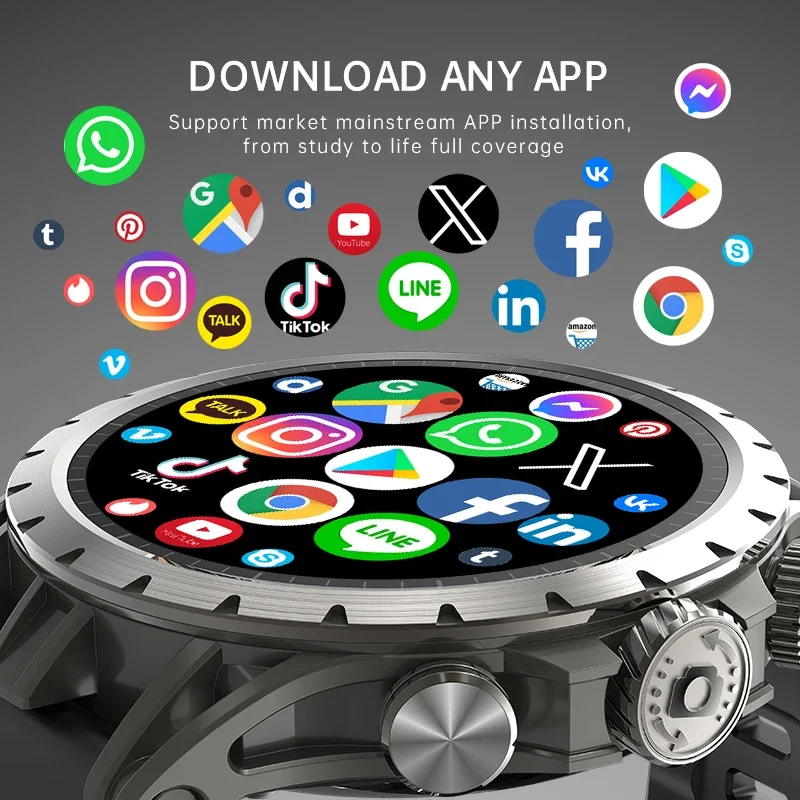 5G Full Netcom Android 9.0 4G Smart Watch 466*466 Amoled 1.43'' Screen Display GPS WIFI HD Video Call 5MP Camera Smartwatch+Box 3