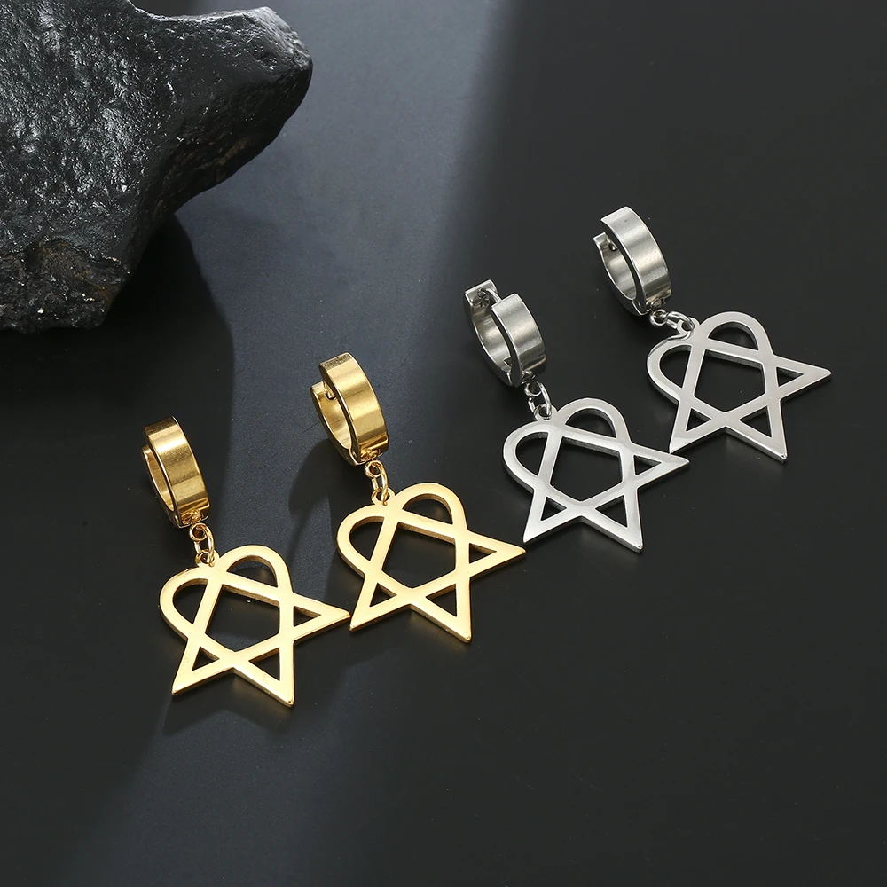 Dawapara Hexenknoten baumelnde Ohrringe für Frauen Wicca Hexe Charms Edelstahl Creolen Goth Schmuck religiöses Geschenk – Detail 12