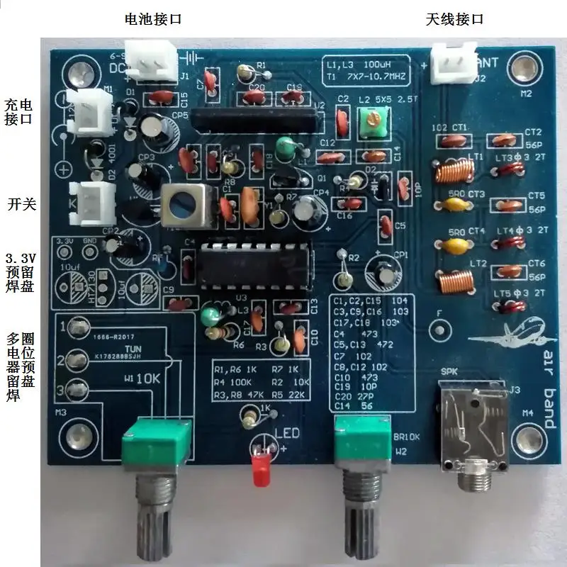 

Комплект ресивера авиационного диапазона R2017
