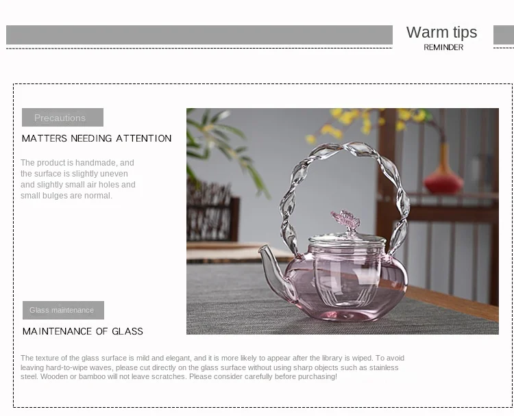 Title 14, Hochwertige Teekanne aus Borosilikatglas mit ge...