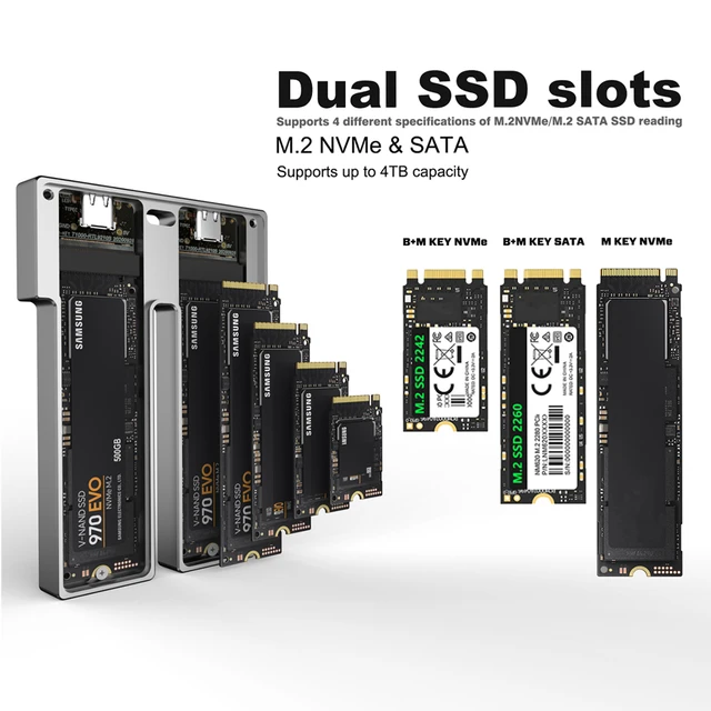 Achetez en gros Nouveau Dual Bay Dual Protocol Nvme M2 M2 Sata Sdd