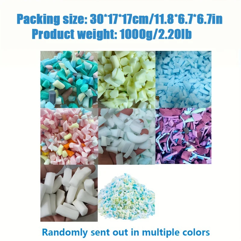Bean Bag Filler Shredded Memory Foam Fill Bean Bags Pillows Chairs Crafts Bag Refill Replacement Fills 1KGS/2.2lb
