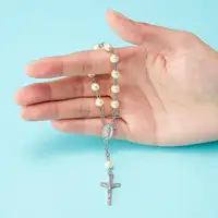30Pcs Baptism Rosary Beads Finger Baptism Rosaries Faux Pearls for Baptism Favors Christening Favors Communion Favors 2