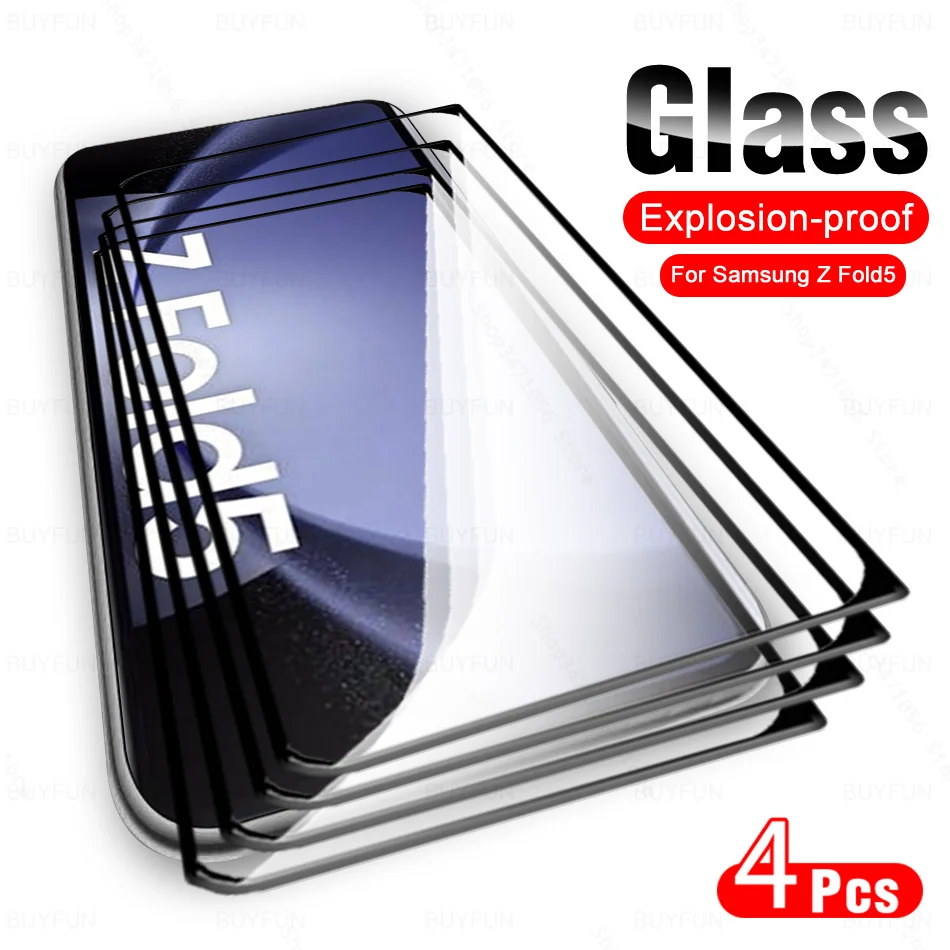 

4 шт., Защитное стекло для экрана Samsung Galaxy Z Fold5 Fold4 Fold3, прозрачное закаленное стекло ZFold 3 4 раза 5 ZFold5 ZFold4 ZFold3