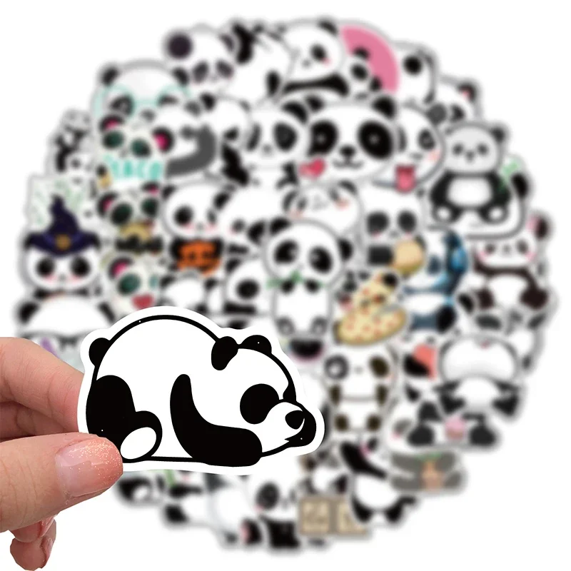 10/30/50PCS Cute Panda Sticker Aesthetic PVC Stationery Children's Sketchbook Laptop Diary Decoration Scrapbook Supplies for Kid