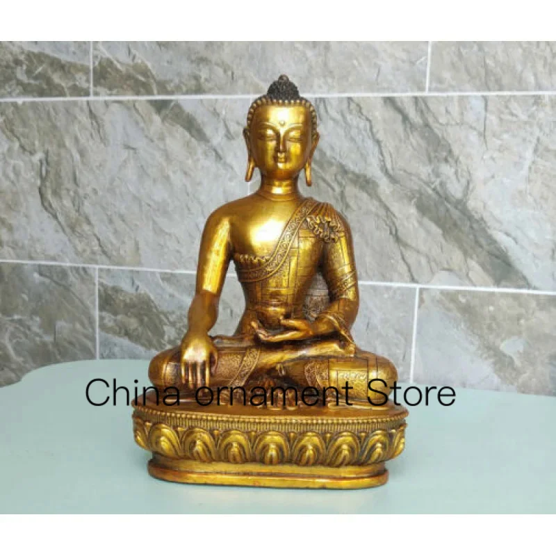 

Art Bronze Brass Buddha Statue Shakyamuni Auspicious God Meditation Statue