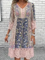 Fashion Elegant Women Dress – Lightweight Linen Floral