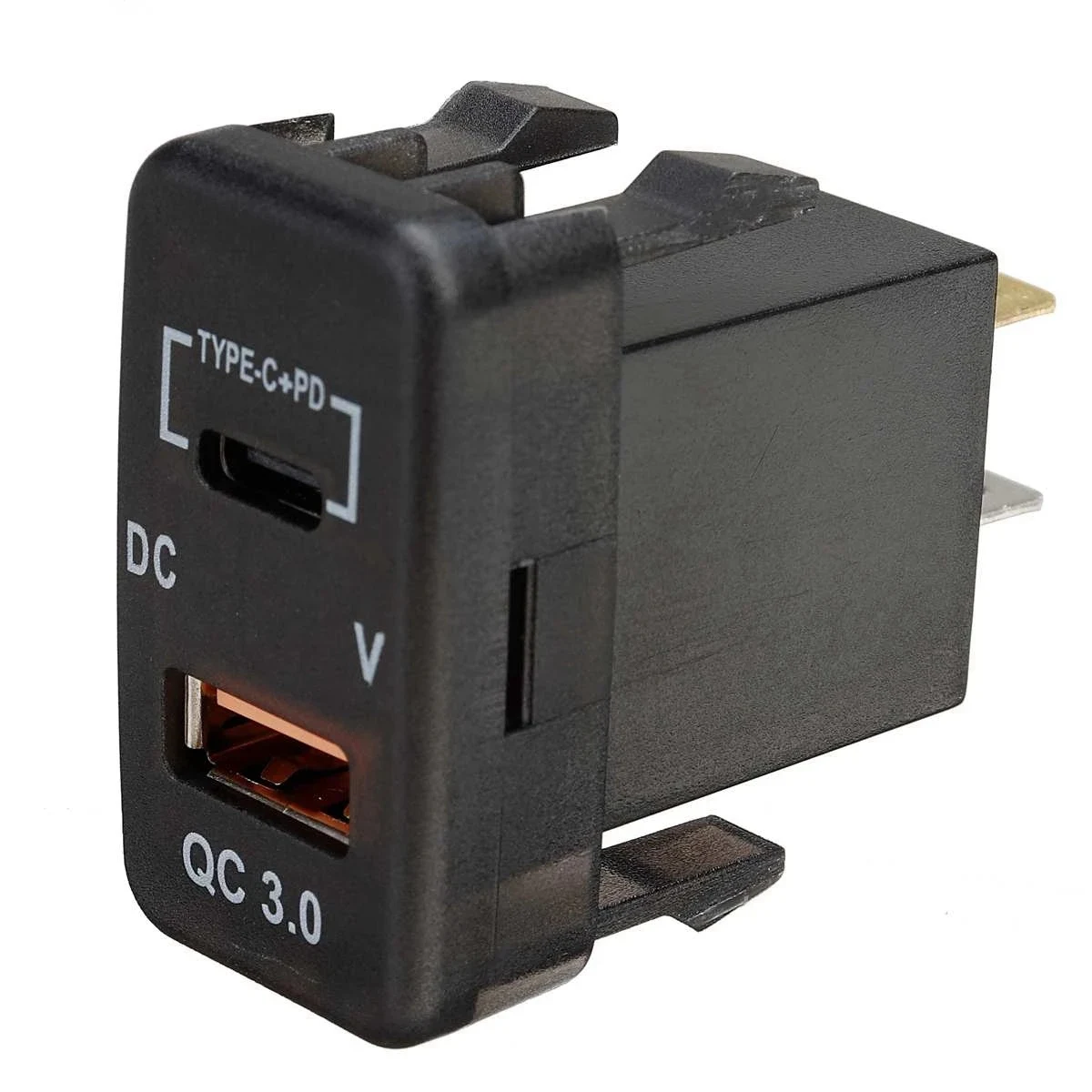 Adattatore Per Caricabatterie Rapido Per Auto Qc3.0 Presa Per Caricabatterie Rapido Dual Usb Con Voltmetro Per Land Cruiser Prado