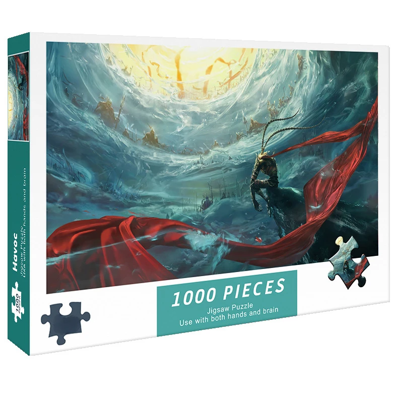 Adult 1000 Pieces Paper Jigsaw Puzzle 75*50cm WUKONG High Difficulty Decompression Puzzle Birthday Gift Educational Toy