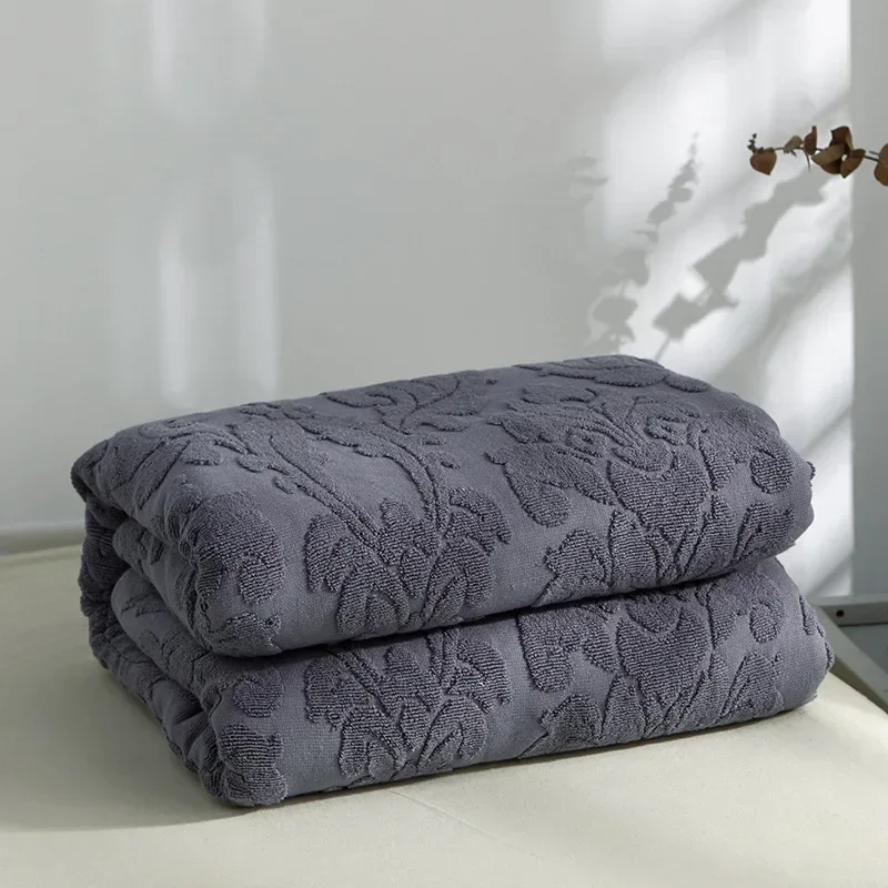 Jacquard Cotton Towel Thread Blanket for Adults Kids Soft Breathable Bedspread Bedclothes Summer Throw Blankets on Sofa/Bed 1