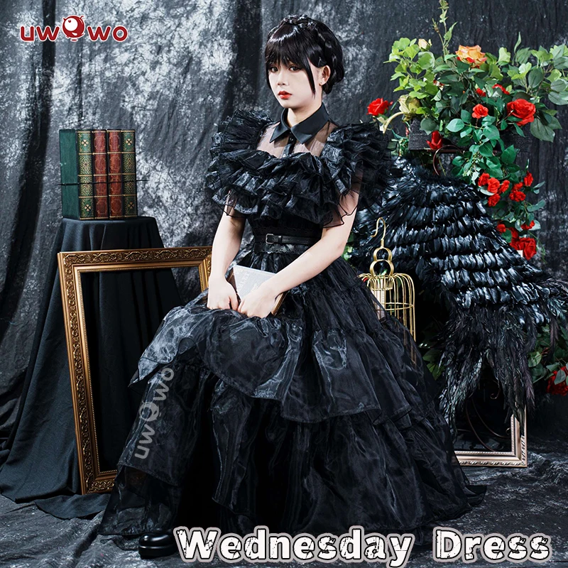 Girls Prom Dance Wednesday Addams Inspired Tulle Costume Dress