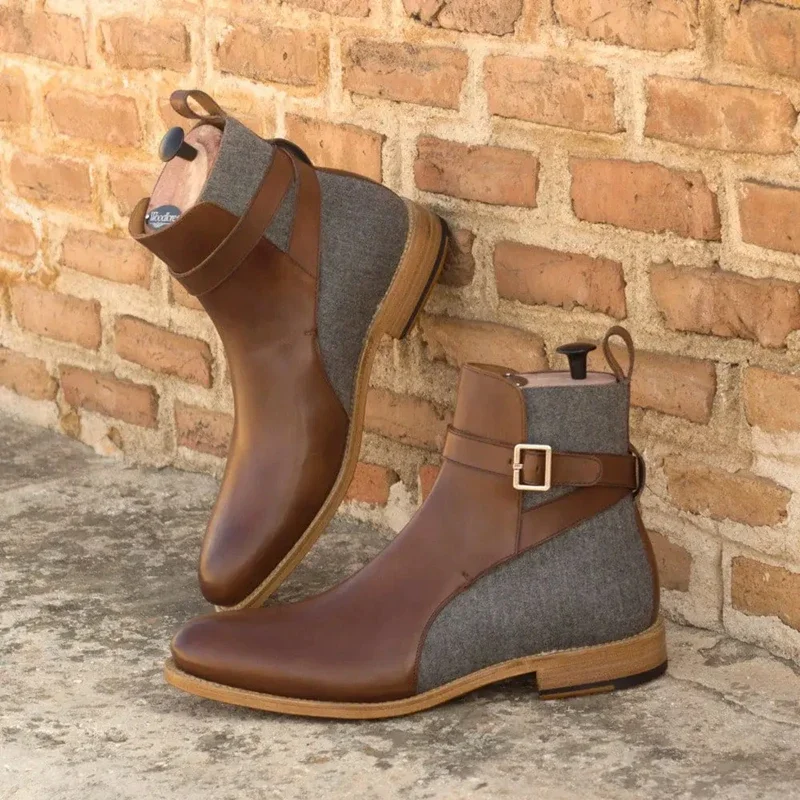 Ankle Men Boots Fashion Men Shoes Top Quality Zipper PU Leather Comfortable Casual Boots Business Size 38-48