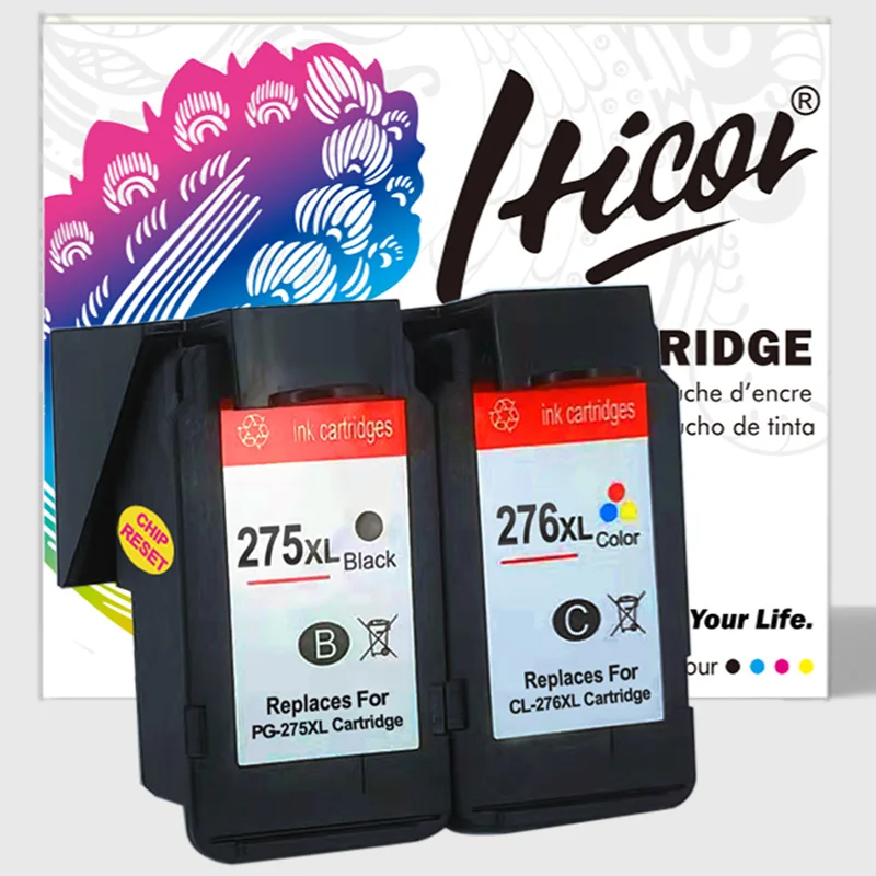 

Hicor Remanufactured 275XL 276XL PG 275 XL CL276XL Ink Cartridge for Canon pg275 XL cl276 XL TS3522 TS3520 TR4720