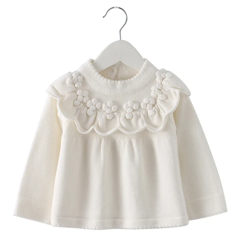 가을  의류 풀오버  크리스마스 레드 스웨터 여자 겨울 꽃무늬 스웨터 옷 니트 볼 볼 키즈 스웨터