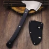 WPKOPYA German Ebony handle D2 steel (15.2 ") Full Tang multi-purpose axe, Tactical outdoor survival Axe, outdoor EDC tool axe 3