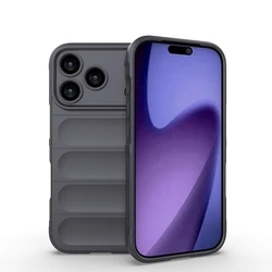 Shockproof Liquid Silicone Soft Skin Protective Phone Case Cover - iPhone 15 Plus (Dark Gray)