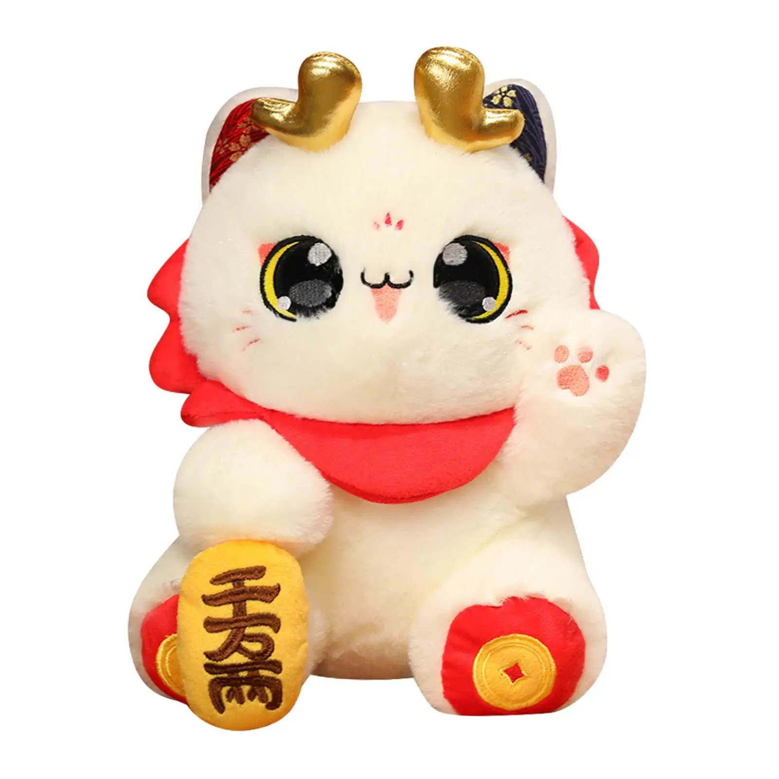 2024 Chinese New Year Cat Plush Doll Cute for Living Room Restaurant Parties