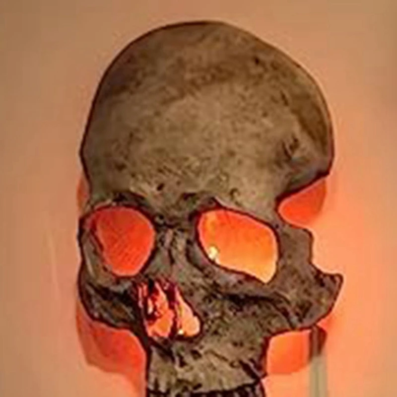 

1 PCS Halloween Skull Night Light Horror Lamp Skeleton Lamp Plug Into Wall Decorative Gothic US Plug