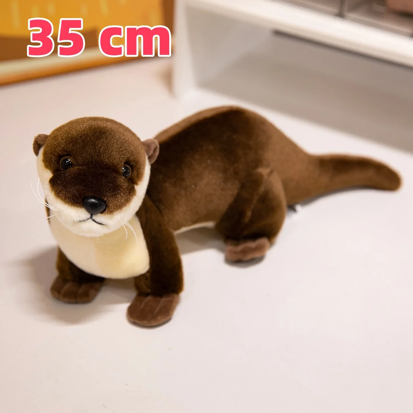 Lifelike Cozy Otter Plush Toy - Cuddly Companion with Funny Poses