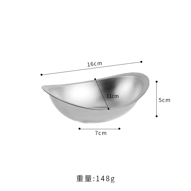 304 stainless steel golden ingot bowl Korean salad bowl commercial dessert snack Korean cuisine tableware cutlery set stainless steel cutlery set