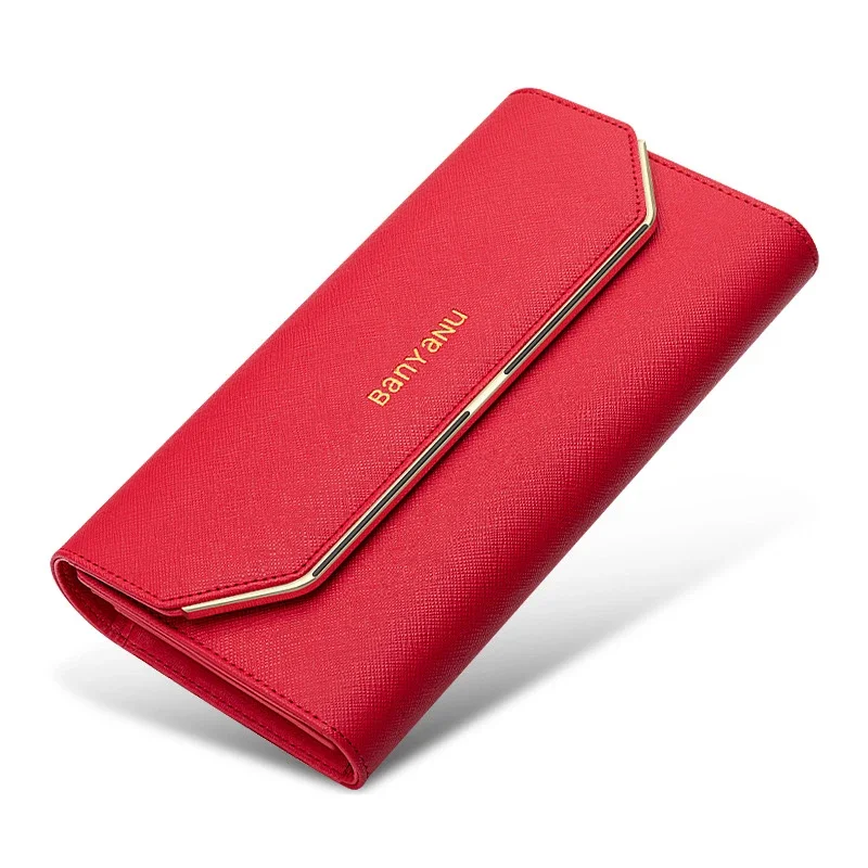 KELEEL Billeteras De Cuero Genuino Para Mujer Con Triple Pliegue RFID, Gran Capacidad, Ranuras Para Tarjetas De Crédito, Monedero Con Ventana De Identificación, Café, Cartera Rfid